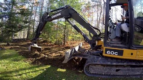 installing a drain with mini excavator youtube|John Deere 60G Case Drain .